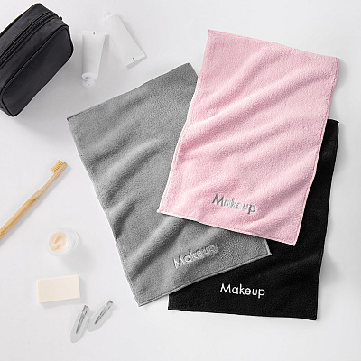 Bck2u Coral Fleece Makeup Towel 11x17 Black, Case Of 72 (MU-FTBLK-CS)