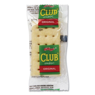 Kellogg's Club Original Crackers, 0.25 oz Individually Wrapped, 2/Pack, 500 Packs/Carton (KEB033451)