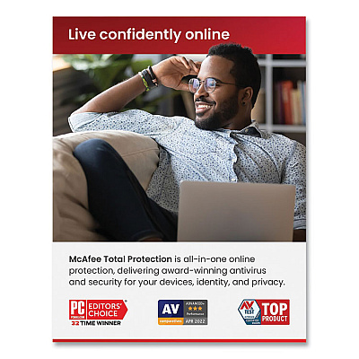 Mcafee Total Protection Software, For 3 Users (21EST3RAAM)