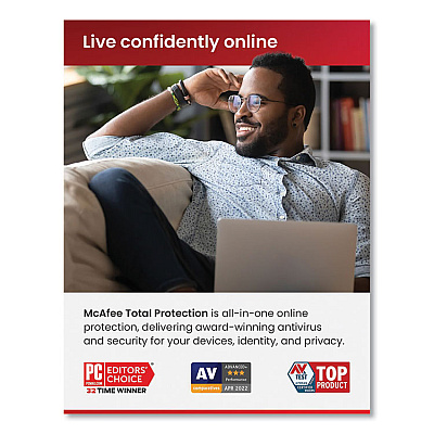 Mcafee Total Protection Software, For 5 Users (21EST5RFLM)
