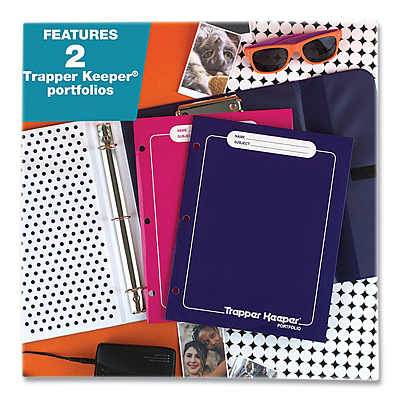Mead Trapper Keeper 3-Ring Pocket Binder, 1" Capacity, 11.25 x 12.19, Animal (MEA260038CP1ECM)
