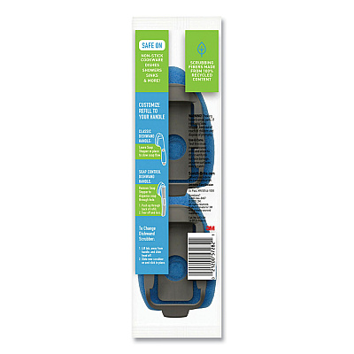Scotch-Brite Non-Scratch Dishwand Refills, Blue, 2/Pack (MMM48312)