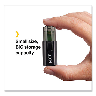 NXT Technologies USB 2.0 Type-A Flash Drive, 16 GB, Black (61118)