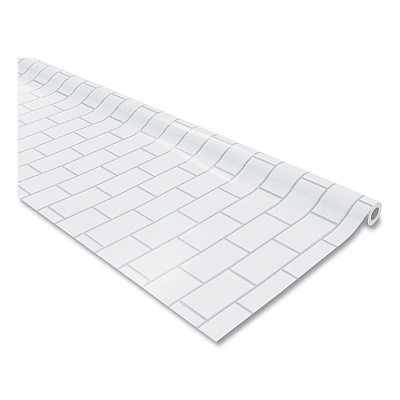 Pacon Fadeless Paper Roll, 50 lb Bond Weight, 48 x 50 ft, White Subway Tile (PAC57505)