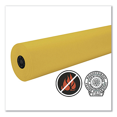 Pacon Decorol Flame Retardant Art Rolls, 40 lb Cover Weight, 36 x 1,000 ft, Gold (PAC101211)
