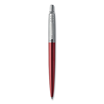 Parker Jotter Ballpoint Pen, Retractable, Medium 0.7 mm, Blue Ink, Kensington Red/Chrome Barrel (PAR1953241)