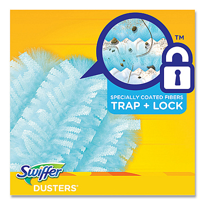 Swiffer Dusters Refill, Dust Lock Fiber, Blue, Gain Original Scent, 10/Pack (PGC08306)
