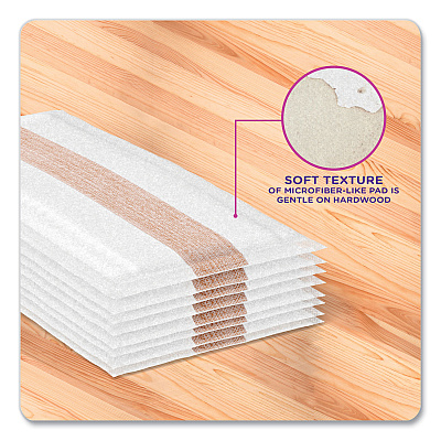 Swiffer WetJet System Wood Mopping Pad, 5.4 x 11.3, White, 20/Pack (PGC76563)