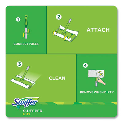 Swiffer Dry Refill Cloths, 1-Ply, 10.63" x 8", Lavender and Vanilla, White, 52/Box (PGC99039)