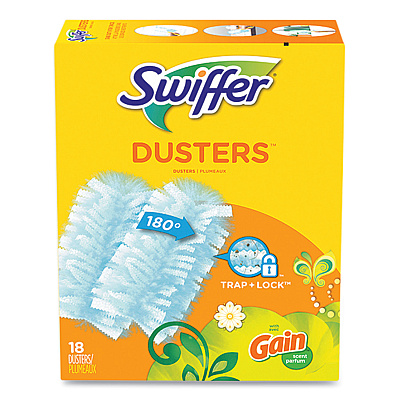 Swiffer Dusters Refill, Dust Lock Fiber, Blue, Gain Original Scent, 18/Pack (PGC99058)