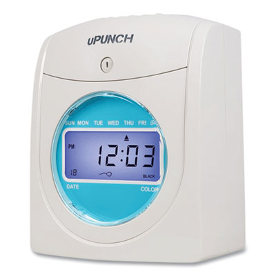 uPunch Digital Auto-Align Punch Time Clock Bundle, White (PPZSB1200)