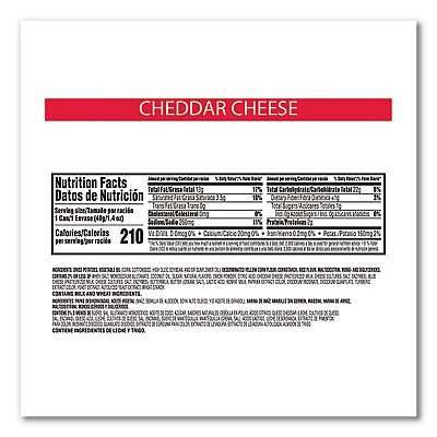 Pringles Grab & Go Cheddar Cheese Crisps, 1.4 oz Can, 12 Carton (PRG84556)