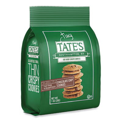 TATES BAKE SHOP Tiny Tate's Chocolate Chip Cookies, 1 oz Pack, 24/Carton (TAE00164)