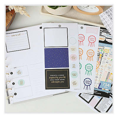 The Happy Planner Essentials Home Classic Stickers, Productivity Theme, 734 Stickers (THLSVP130149)