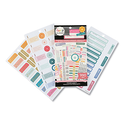 The Happy Planner Essentials Tracker & Checklist Classic Stickers, Productivity Theme, 990/Pack (THLSVP130151)