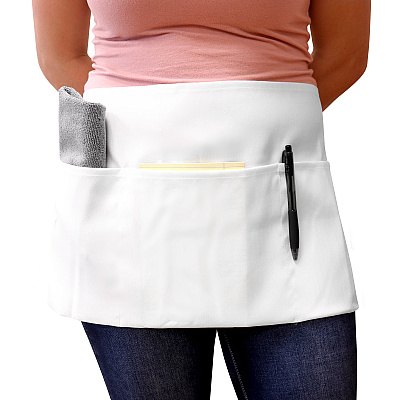 Mariposa Waist Apron 26x12 White, Case Of 48 (WAISTAPRON-WHT-CS)