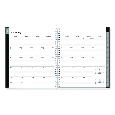Blue Sky Enterprise Monthly Planner, 10 x 8, Black Cover, 12-Month (Jan to Dec): 2026 (131794)