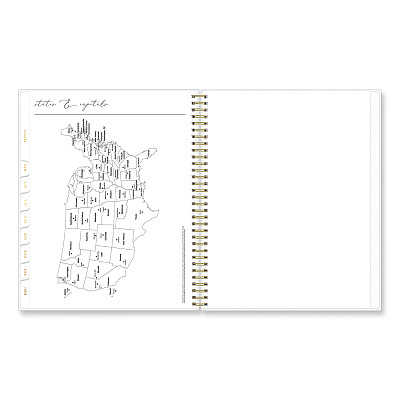 Blue Sky Life Note-It Leah Weekly/Monthly Notes Planner, Floral Artwork, 11 x 8.5, Gray/Pink/White Cover, 12-Month (Jan to Dec): 2026 (139479)