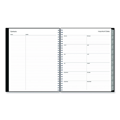 Blue Sky Enterprise Monthly Planner, 10 x 8, Black Cover, 12-Month (Jan to Dec): 2026 (131794)
