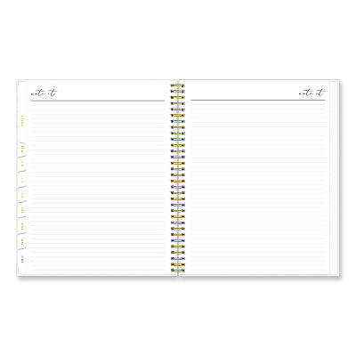 Blue Sky Life Note-It Leah Weekly/Monthly Notes Planner, Floral Artwork, 11 x 8.5, Gray/Pink/White Cover, 12-Month (Jan to Dec): 2026 (139479)