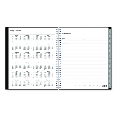 Blue Sky Enterprise Monthly Planner, 10 x 8, Black Cover, 12-Month (Jan to Dec): 2026 (131794)