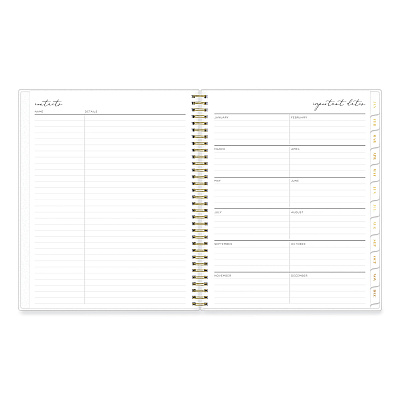 Blue Sky Life Note-It Leah Weekly/Monthly Notes Planner, Floral Artwork, 11 x 8.5, Gray/Pink/White Cover, 12-Month (Jan to Dec): 2026 (139479)