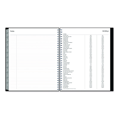 Blue Sky Enterprise Monthly Planner, 10 x 8, Black Cover, 12-Month (Jan to Dec): 2026 (131794)