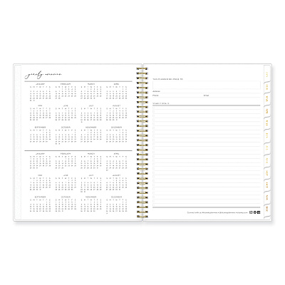 Blue Sky Life Note-It Leah Weekly/Monthly Notes Planner, Floral Artwork, 11 x 8.5, Gray/Pink/White Cover, 12-Month (Jan to Dec): 2026 (139479)