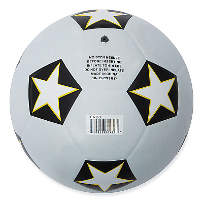 Champion Sports Rubber Sports Ball, For Soccer, No. 3 Size, White/Black (CSISRB3)
