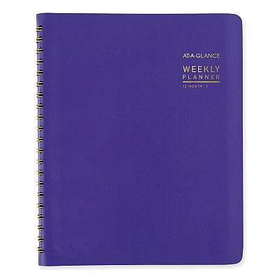 AT-A-GLANCE Contemporary Weekly/Monthly Planner, 11.38 x 9, Purple Cover, 12-Month (Jan to Dec): 2026 (70940X14)