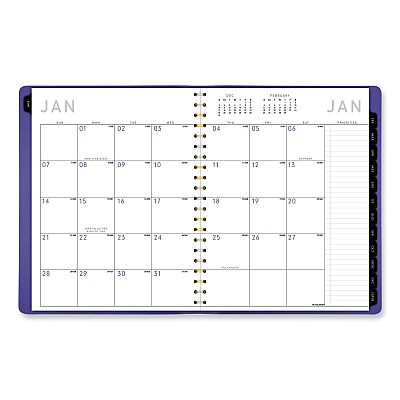 AT-A-GLANCE Contemporary Weekly/Monthly Planner, 11.38 x 9, Purple Cover, 12-Month (Jan to Dec): 2026 (70940X14)