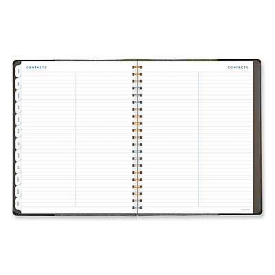 AT-A-GLANCE Signature Collection Black/Gray Felt Weekly/Monthly Planner, 11.25 x 9.5, Black/Gray Cover, 13-Month: Jan 2025 to Jan 2026 (YP90505)