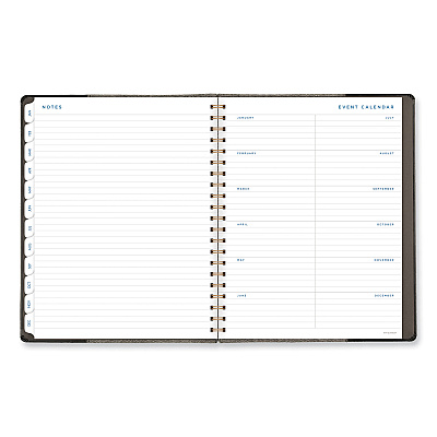 AT-A-GLANCE Signature Collection Black/Gray Felt Weekly/Monthly Planner, 11.25 x 9.5, Black/Gray Cover, 13-Month: Jan 2025 to Jan 2026 (YP90505)