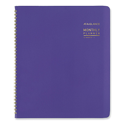 AT-A-GLANCE Contemporary Monthly Planner, 11.38 x 9.63, Burgundy Cover, 12-Month (Jan to Dec): 2026 (70250X14)