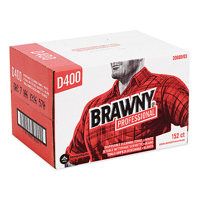 Brawny Professional Premium DRC Wipers, Paper, 1-Ply, 12.5 x 16.75, White, 152/Box (GPC2008003)
