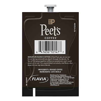 Peet's Coffee FLAVIA Ground Coffee Freshpacks, Cafe  Domingo Blend, 0.35 oz Freshpack, 76/Carton (PEELPC00262)