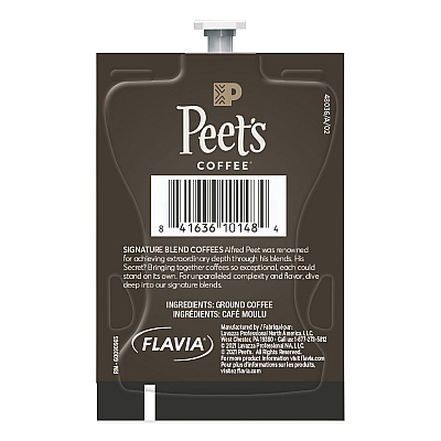 Peet's Coffee FLAVIA Ground Coffee Freshpacks, French Roast, 0.35 oz Freshpack, 76/Carton (PEELPC00263)