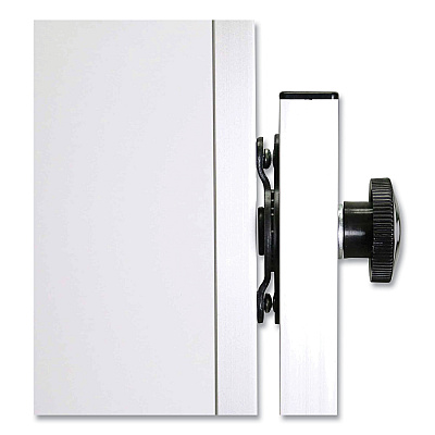 Ghent Reversible Magnetic Porcelain Whiteboard with Satin Aluminum Frame and Stand, 36 x 48, White Surface (GHEARM1M143)