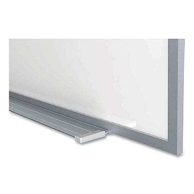 Ghent Magnetic Porcelain Whiteboard with Aluminum Frame, 72.5 x 60.47, White Surface, Satin Aluminum Frame (GHEM1P564)