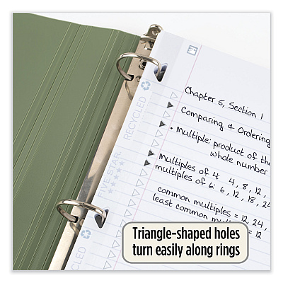 Five Star Reinforced Filler Paper Plus Study App, 3-Hole, 8.5 x 11, College Rule, 80/Pack (MEA170023)