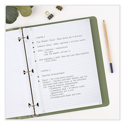 Five Star Reinforced Filler Paper Plus Study App, 3-Hole, 8.5 x 11, College Rule, 80/Pack (MEA170023)