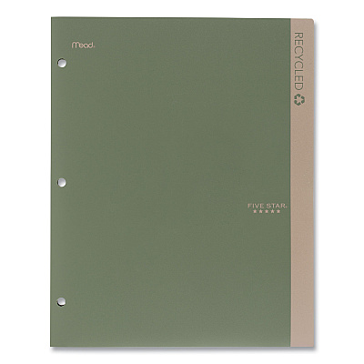 Five Star Recycled Plastic Two-Pocket Folder, 11" x 8.5", Randomly Assorted (MEA330027)