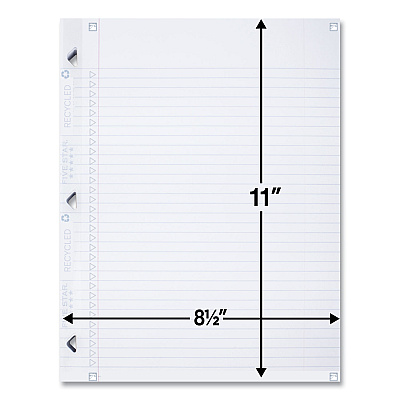 Five Star Reinforced Filler Paper Plus Study App, 3-Hole, 8.5 x 11, College Rule, 80/Pack (MEA170023)