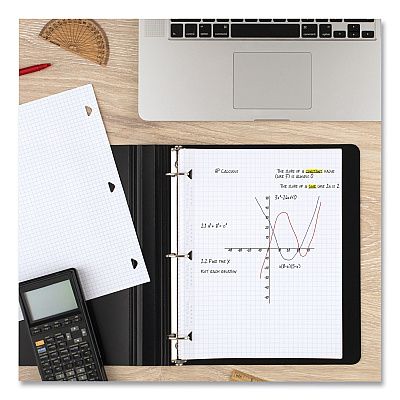 Five Star Reinforced Filler Paper Plus Study App, 3-Hole, 8.5 x 11, College Rule, 80/Pack (MEA170102)