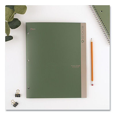 Five Star Recycled Plastic Two-Pocket Folder, 11" x 8.5", Randomly Assorted (MEA330027)