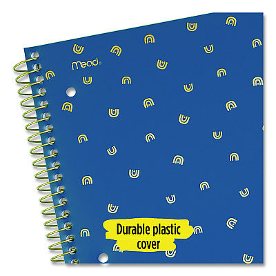 Five Star Style Wirebound Notebook, 1-Subject, Medium/College Rule, Randomly Assorted Cover Colors, (80) 11 x 8.5 Sheets (MEA820156F)
