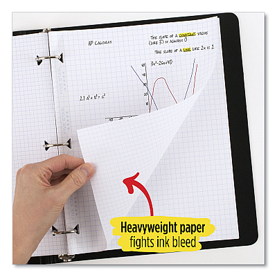 Five Star Reinforced Filler Paper Plus Study App, 3-Hole, 8.5 x 11, College Rule, 80/Pack (MEA170102)
