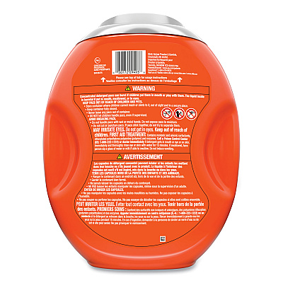 Tide Hygienic Clean Heavy 10x Duty Power Pods, Fresh Meadow Scent, 76 oz Tub, 45 Pods, 4/Carton (PGC09493)