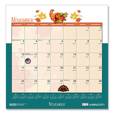 House of Doolittle Recycled Seasonal Wall Calendar, Illustrated Seasons Artwork, 12 x 12, 12-Month (Jan to Dec): 2026 (338)