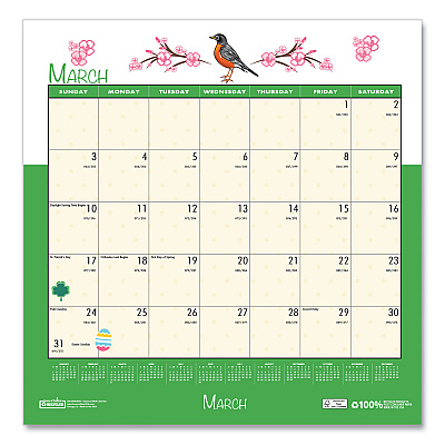 House of Doolittle Recycled Seasonal Wall Calendar, Illustrated Seasons Artwork, 12 x 12, 12-Month (Jan to Dec): 2026 (338)